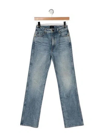 Pre-owned Khaite High-rise Straight Leg Jeans In Blue