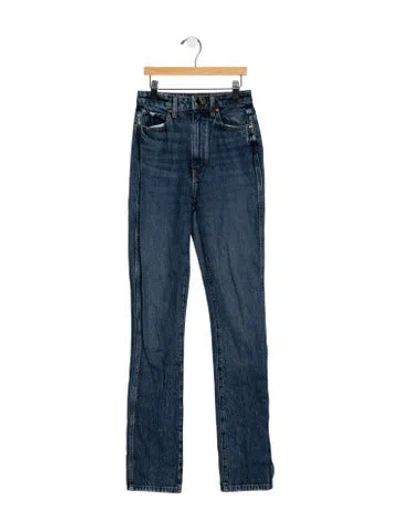 Pre-owned Khaite High-rise Straight Leg Jeans In Blue
