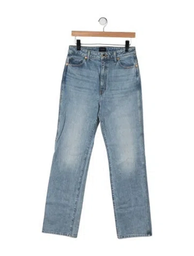 Pre-owned Khaite High-rise Straight Leg Jeans In Blue