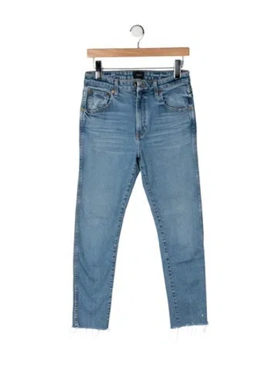 Pre-owned Khaite High-rise Straight Leg Jeans In Blue