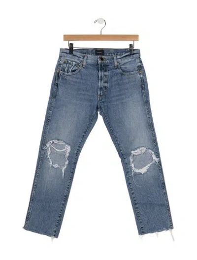 Pre-owned Khaite High-rise Straight Leg Jeans In Blue