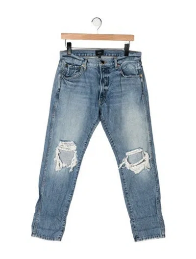 Pre-owned Khaite High-rise Straight Leg Jeans In Blue