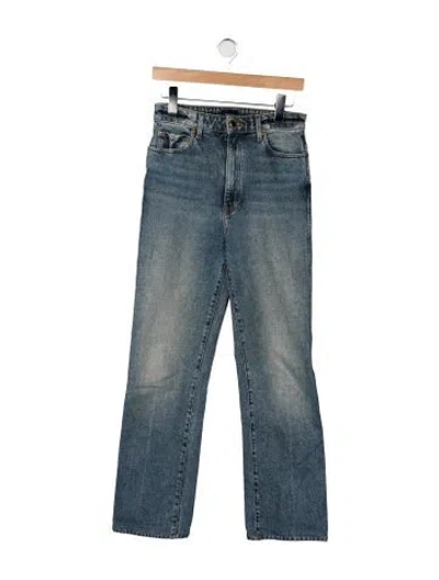 Pre-owned Khaite High-rise Straight Leg Jeans In Blue