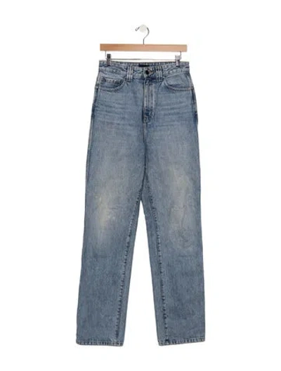 Pre-owned Khaite High-rise Straight Leg Jeans In Blue