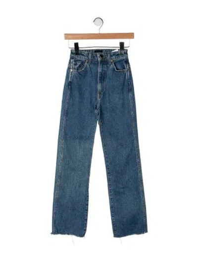 Pre-owned Khaite High-rise Straight Leg Jeans In Blue
