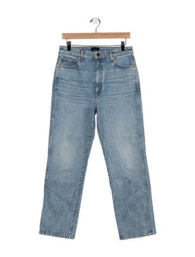 Pre-owned Khaite High-rise Straight Leg Jeans In Blue