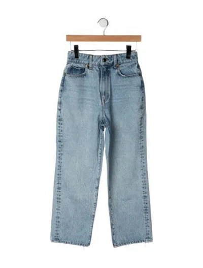 Pre-owned Khaite High-rise Straight Leg Jeans In Blue