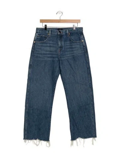 Pre-owned Khaite High-rise Straight Leg Jeans In Blue