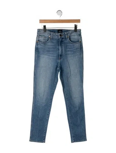 Pre-owned Khaite High-rise Straight Leg Jeans In Blue
