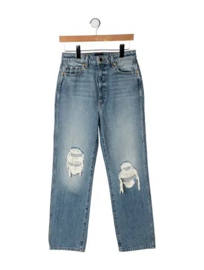 Pre-owned Khaite High-rise Straight Leg Jeans In Blue