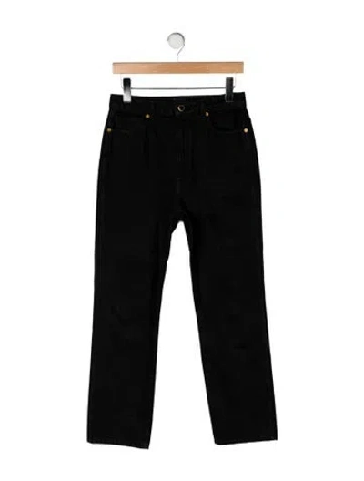 Pre-owned Khaite High-rise Straight Leg Jeans In Gray