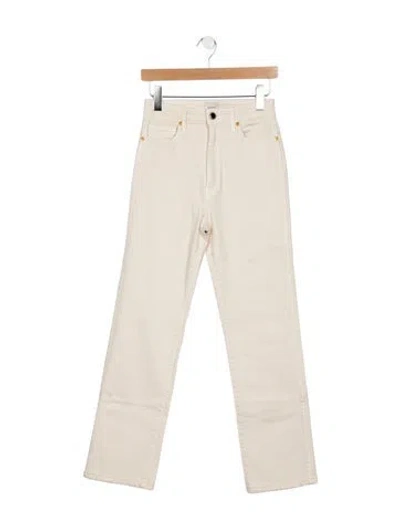 Pre-owned Khaite High-rise Straight Leg Jeans In Grey
