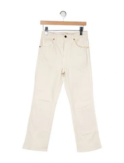 Pre-owned Khaite High-rise Straight Leg Jeans In Neutral