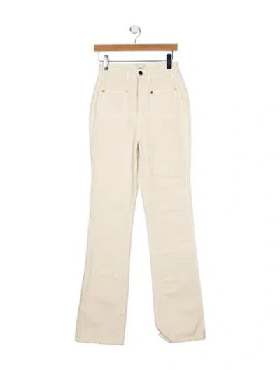 Pre-owned Khaite High-rise Straight Leg Jeans In Neutral