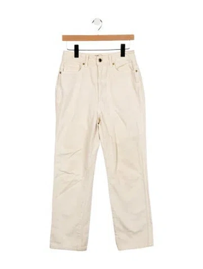 Pre-owned Khaite High-rise Straight Leg Jeans In Neutral