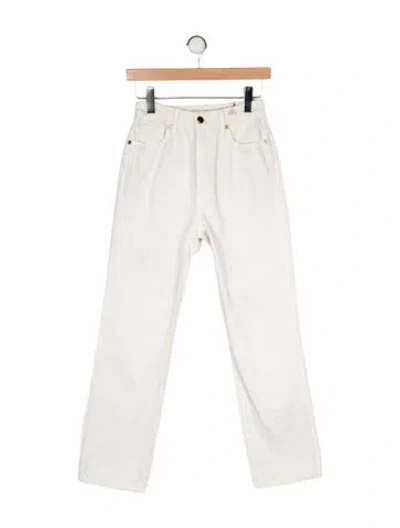 Pre-owned Khaite High-rise Straight Leg Jeans In Neutral