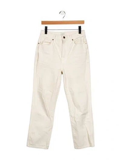 Pre-owned Khaite High-rise Straight Leg Jeans In Neutral