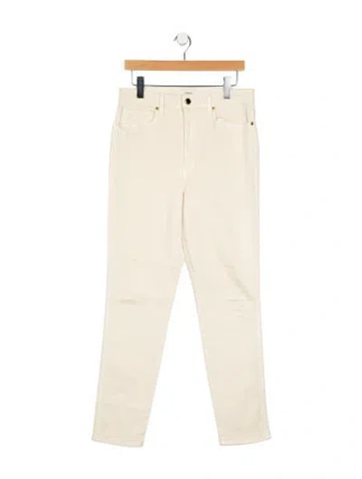 Pre-owned Khaite High-rise Straight Leg Jeans In Neutral
