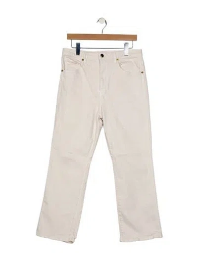 Pre-owned Khaite High-rise Straight Leg Jeans In Neutral
