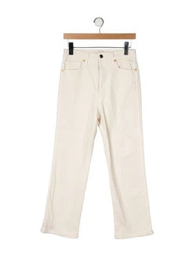 Pre-owned Khaite High-rise Straight Leg Jeans In Neutral