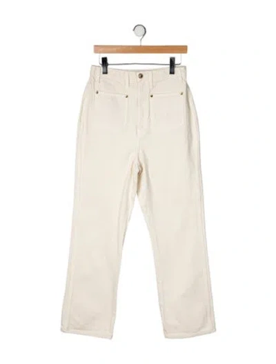 Pre-owned Khaite High-rise Straight Leg Jeans In Neutral