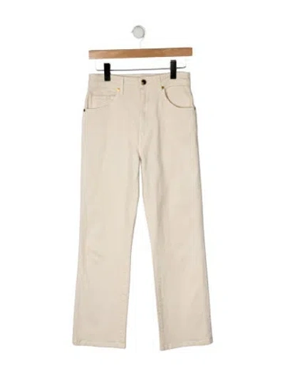Pre-owned Khaite High-rise Straight Leg Jeans In Neutral