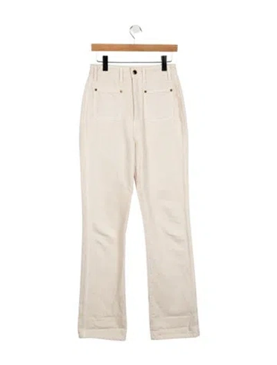 Pre-owned Khaite High-rise Straight Leg Jeans In Neutral