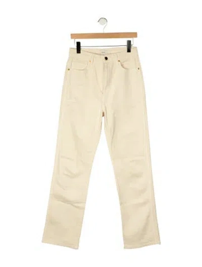 Pre-owned Khaite High-rise Straight Leg Jeans In Neutral