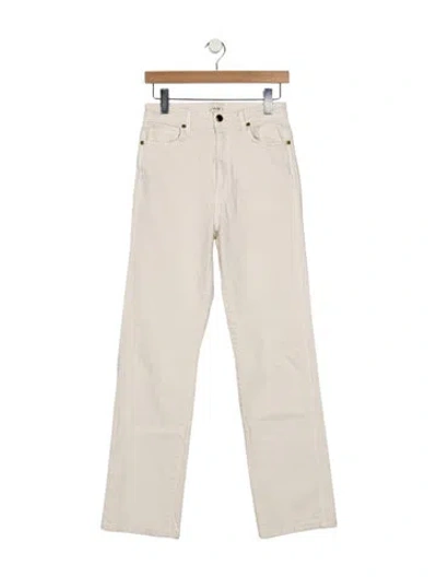 Pre-owned Khaite High-rise Straight Leg Jeans In Neutral
