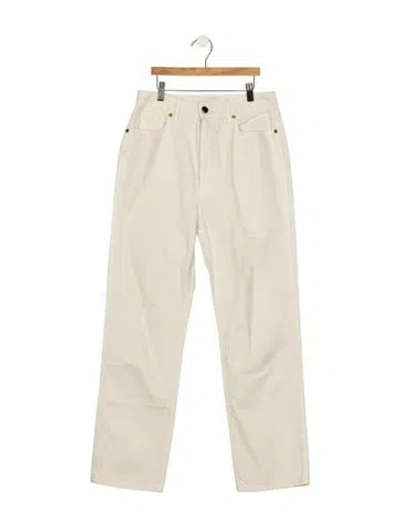 Pre-owned Khaite High-rise Straight Leg Jeans In Neutral