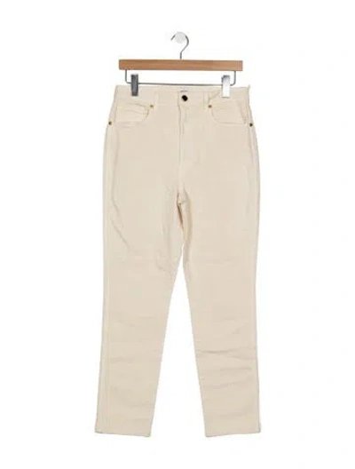 Pre-owned Khaite High-rise Straight Leg Jeans In Neutral
