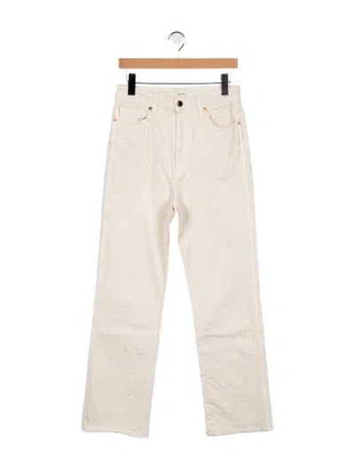Pre-owned Khaite High-rise Straight Leg Jeans In Neutral