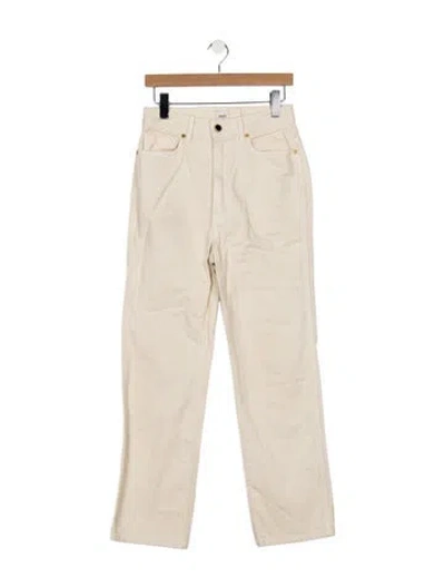 Pre-owned Khaite High-rise Straight Leg Jeans In Neutrals
