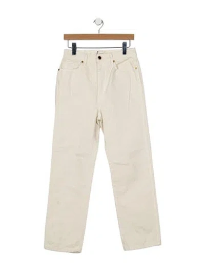 Pre-owned Khaite High-rise Straight Leg Jeans In Neutrals