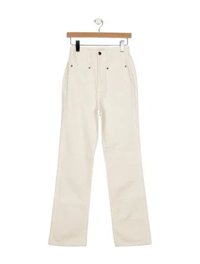 Pre-owned Khaite High-rise Straight Leg Jeans In Neutrals