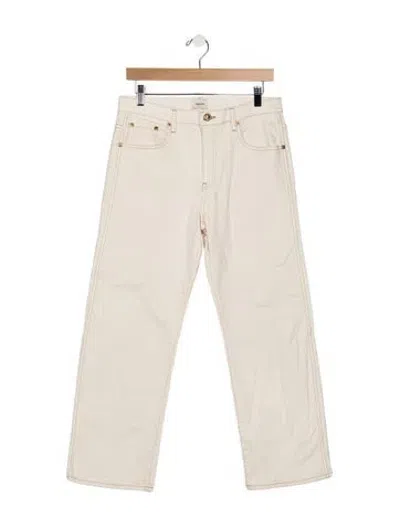 Pre-owned Khaite High-rise Straight Leg Jeans In Neutrals