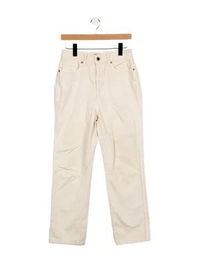 Pre-owned Khaite High-rise Straight Leg Jeans In Neutrals