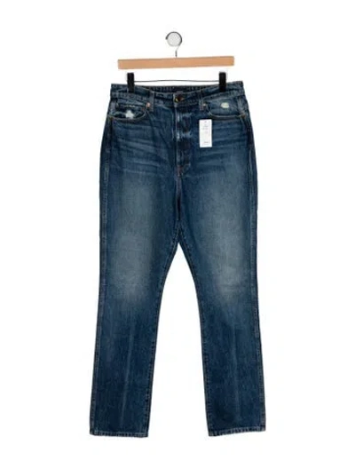 Pre-owned Khaite High-rise Straight Leg Jeans W/ Tags In Blue