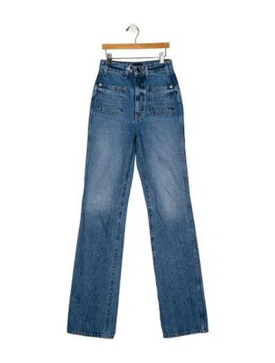 Pre-owned Khaite High-rise Straight Leg Jeans W/ Tags In Blue