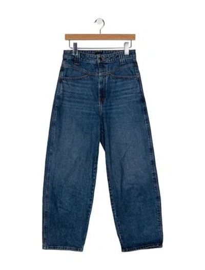 Pre-owned Khaite High-rise Straight Leg Jeans W/ Tags In Blue