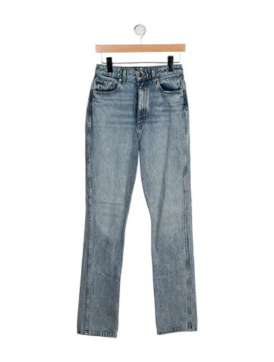 Pre-owned Khaite High-rise Straight Leg Jeans W/ Tags In Blue