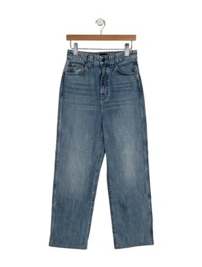 Pre-owned Khaite High-rise Straight Leg Jeans W/ Tags In Blue