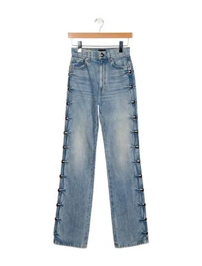 Pre-owned Khaite High-rise Straight Leg Jeans W/ Tags In Blue
