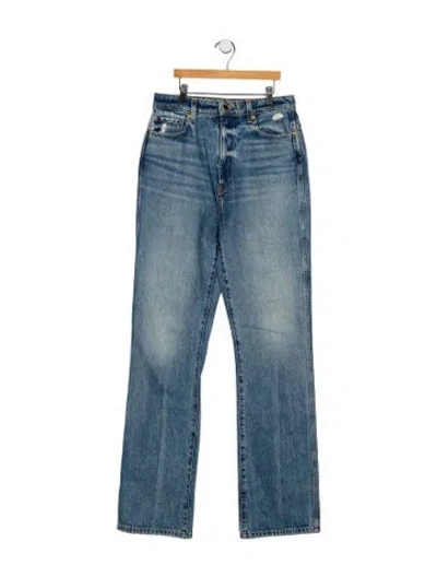Pre-owned Khaite High-rise Straight Leg Jeans W/ Tags In Blue
