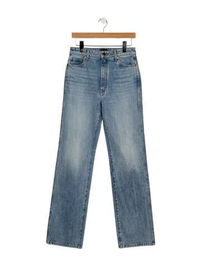 Pre-owned Khaite High-rise Straight Leg Jeans W/ Tags In Blue