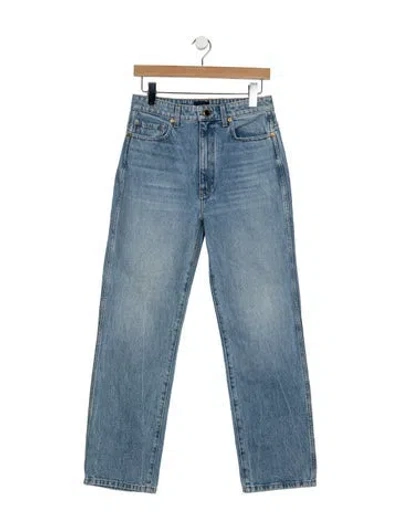 Pre-owned Khaite High-rise Straight Leg Jeans W/ Tags In Blue