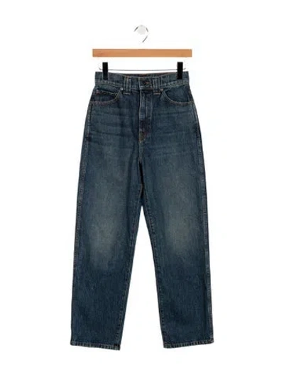 Pre-owned Khaite High-rise Straight Leg Jeans W/ Tags In Blue