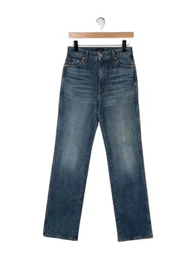 Pre-owned Khaite High-rise Straight Leg Jeans W/ Tags In Blue