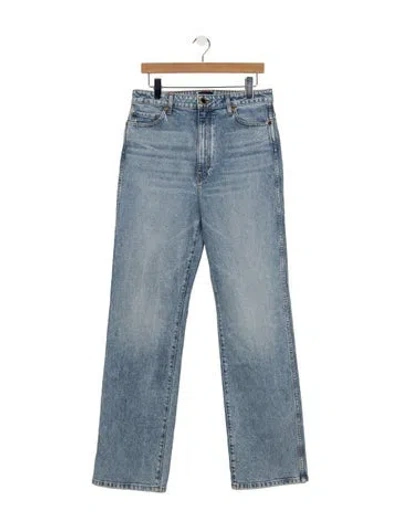 Pre-owned Khaite High-rise Straight Leg Jeans W/ Tags In Blue