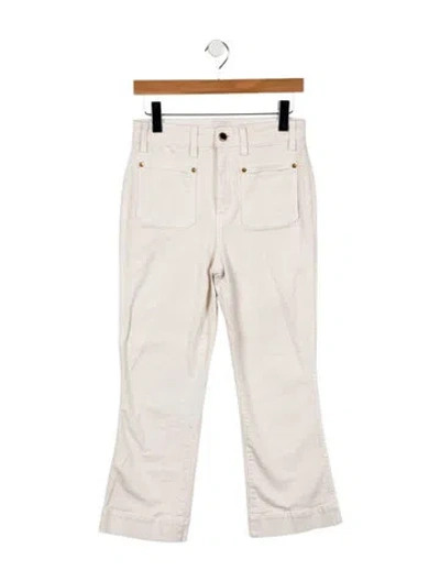 Pre-owned Khaite High-rise Straight Leg Jeans In White